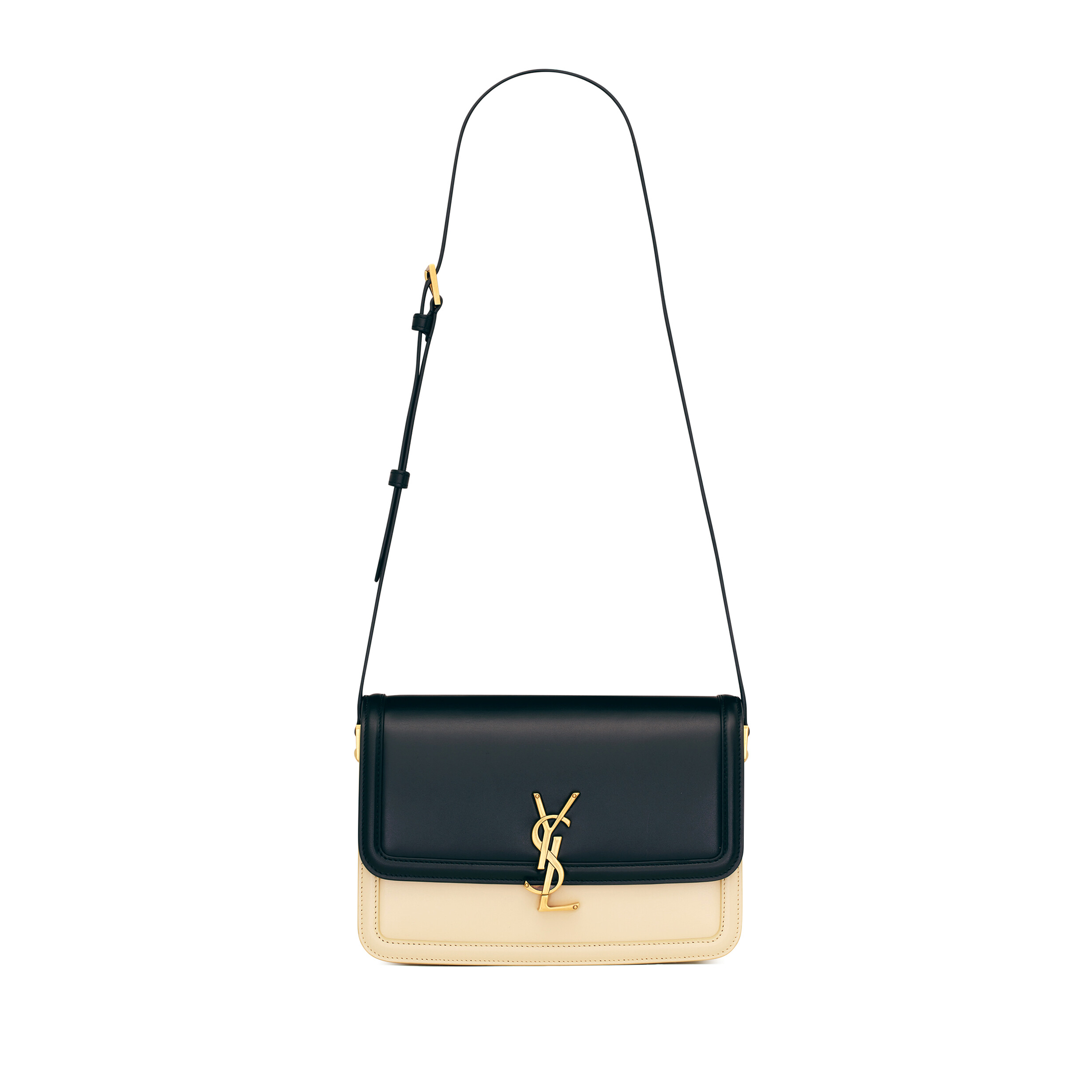 YSL SOLFERINO MEDIUM SATCHEL IN BOX SAINT LAURENT LEATHER 63430516C7W1089 (23*16*6cm)